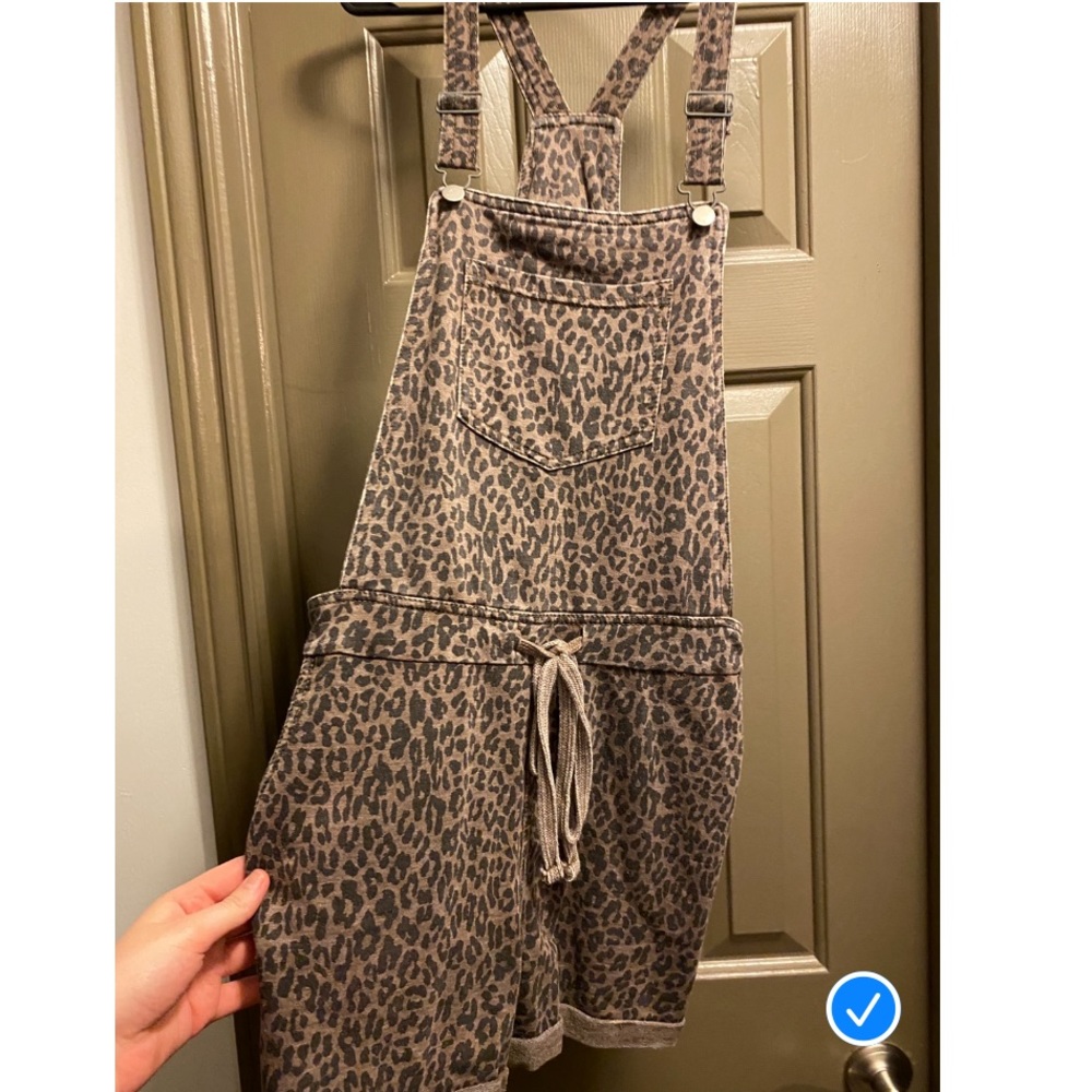 Wallflower Leopard Cloth Overalls